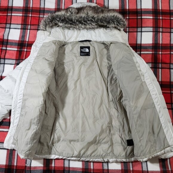 The North Face Dreamer Parkina Parka Gardenia White puffer Jacket Size Large - Picture 9 of 16